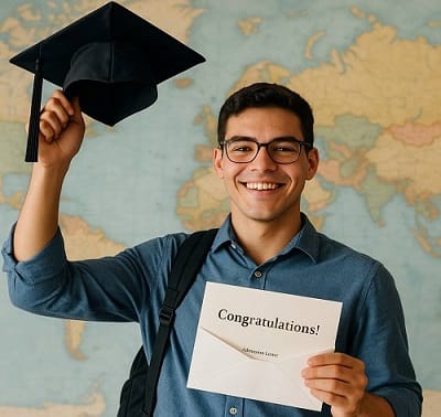 A graduating student smiling for a headshot