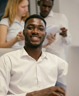 Student smiling for a headshot