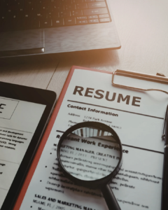 An in progress CV review service
